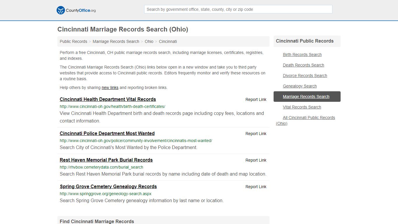 Marriage Records Search - Cincinnati, OH (Marriage ...